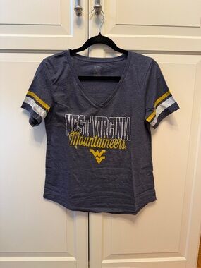 West Virginia Mountaineers V-Neck Tee - Navy & Gold